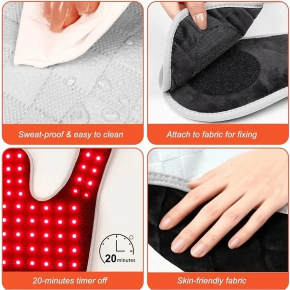 LED Therapy Neck and Shoulder Wrap - Black and White NEW - Picture 7 of 7